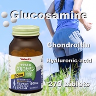 Yakult Glucosamine 270 Tablets, Chondroitin, Hyaluronic acid, Middle-aged, No Derive From Shrimp or Crab,Walking, Shark cartilage extract 【Direct from Japan】