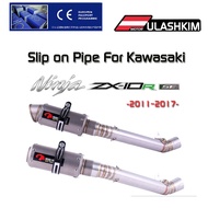 Motorcycle Exhaust Full System Muffler Escape Link Middle Pipe Slip on For Kawasaki ZX10R ZX-10R 2011-2017