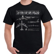 O-neck Summer Casual men New Style Funny Gift B-52 Stratofortress Schematic Shirt