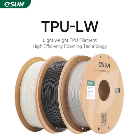 eSUN TPU 3D Printer Filament 1.75mm 0.75KG Light Weight TPU 3D Filament For Bambu Lab 3D Foam Aircra