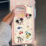 INS Cute Mickey Minnie Transparent Phone Case for iPhone 16 Promax 15 Promax 12 13 Mini 14plus 11 Pr