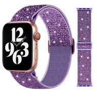 [HOT JUXXKWIHGWH 514] สายรัดไนลอนสำหรับ Apple Watch Band 44มม. 40มม. Correa 38มม./42มม. โบฮีเมียนสร้อยข้อมือ IWatch Series 7 6 5 4 3 Se 41มม. 45มม.