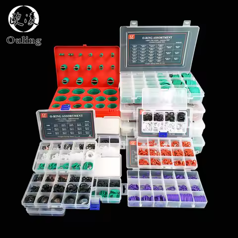 O Rings Rubber Silicone O Ring Seal NBR VMQ FKM Sealing O-Rings Nitrile Washer Rubber Oring Set Asso