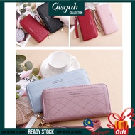 钱包手拿包 Qisyah Collection C87-Forever Young Single Zip With Hand Carry Dompet Perempuan Murah Long Pur