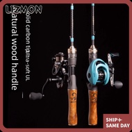 LIZMON Ultra-Light Fishing Rod, Lure WT 1.5-9g Wood Handle Carbon Fiber Fishing Rod, Professional Fi