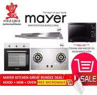 MAYER KITCHEN BUNDLE DEAL - MAYER 90cm SlimLine Hood With Built in Oven **FREE Microwave Oven