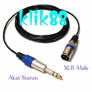 Kabel Canare Jack TRS Akai 6.5 Stereo Male To XLR pin 3 Male 0.5 Meter - 2M
