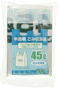 Nihon Giken Kogyo NNY-42G Trash Bags with Handle, Translucent, 1.1 gal (45 L), Thickness: 0.0006 inc