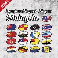 STICKER BENDERA NEGERI-NEGERI MALAYSIA | WATERPROOF | KUALITI TINGGI