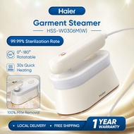 Haier Steam Iron Mini Handheld Garment Steamer Wet & Dry Iron 180° Rotatable Foldable Travel Steamer