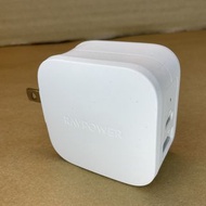 RAVPower 18W 旅行專用雙端口充電器 2-Port Wall Charger USB-A USB-C DRP-PC108 Dual Charging 兩腳A型插頭 電源傳送和快速充電壁式快速