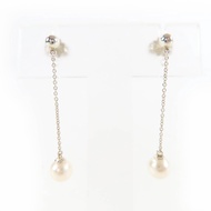 品相極佳的 TIFFANY & Co. 925 淡水珍珠 Ziegfeld 系列銀耳墜，帶盒子，重 1.9 克。