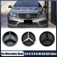 Silver And Black OE Style Front Grill Star Emblem Chrome Logo Badge For Mercedes Benz W176 W246 W205