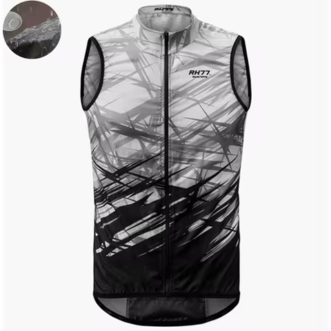 RH77 waterproof Cycling Vest Keeps Dry Warm Riding Mesh MTB Jersey Ultra-light Fabric Unisex Windpro