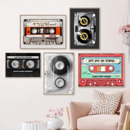 Colourful Creative Transparent Tape Cassette DJ Music Poster and Canvas Printing Wall Art Picture fo