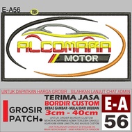 E-A56 ALCAMARA MOTOR V1 LOGO EMBROIDERY PATCH - WHOLESALE TESTIMONIAL REVIEW PATCH