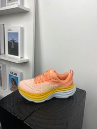 HOKA ONE ONE  Bondi 8   女款  緩震馬拉鬆公路跑步鞋  桃粉色