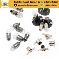 E10 Small DC Light Bulb (1.5V-12V), E10 Bulb Base Holder, E10 Bulb Socket