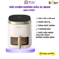 Nồi Chiên Không Dầu 5L QZG-P15R8 Công Suất 1500W 7 Chế Độ và Hẹn Giờ Nướng Bảo Hành 18 Tháng