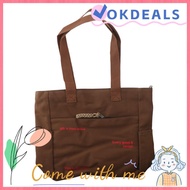 OKDEALS Student Book Bag, Canvas Square Shape Canvas Shoulder Bag, Large Capacity Student Bag