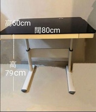 手動升降式黑色桌面