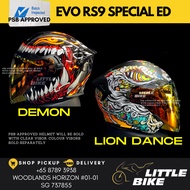 PSB Approved evo rs9 Demon Lion dance limited edition open face motorcycle helmet