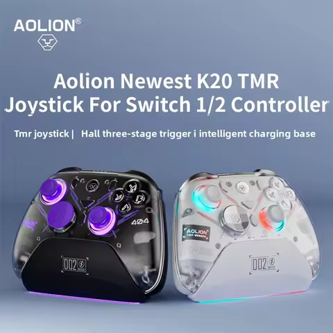 Aolion New K20 TMR Joystick For Switch 1/2 Wireless Gaming Controller Hall Trigger Gamepad Magnetic
