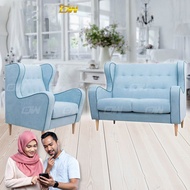 Azores 1 / 2 / 3 Seater Sofa Fully Fabric Sofa / Lounge Chair / Relax Sofa / Relax Chair / Leather S