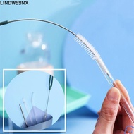 LINDW99NX Nylon Brushes, Reusable Stainless Steel Straw Cleaning Brush, with Long Handle Kitchen Gad