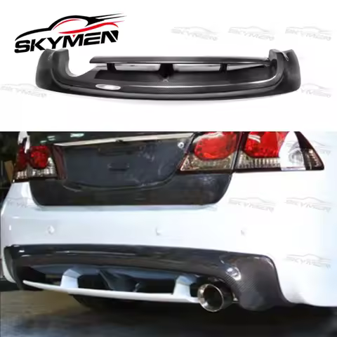 Car-styling Mugen Style Carbon Fiber Rear Diffuser For Honda 06-11 Civic FD2 Fiberglass Bumper Split