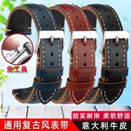 Quick release watch strap Suitable for Citizen IWC Omega Seiko retro leather watch strap Suitable for 22