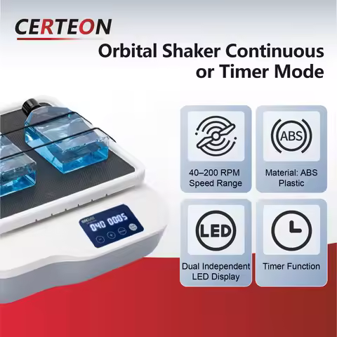 ONI-OS180-S Orbital Shaker Lab Mixer Digital Platform Oscillator 40-200rpm Timer LED Benchtop Labora