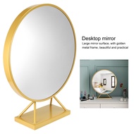 Cermin garis licin dan cantik mudah digunakan cermin bulat dengan bingkai logam emas koridor permukaan cermin besar untuk rumah bilik mandi ruang tamu