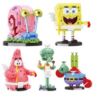 Balody Cartoon Authorized Spongebob Mini Blocks Small Bricks Anime Building Collection Toy Juguetes 