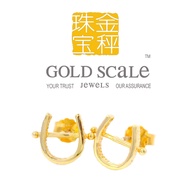 Gold Scale Jewels 916 Gold Horseshoes Earstuds.