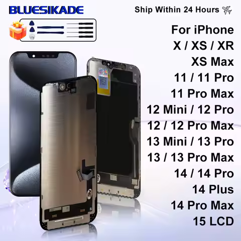 Incell OLED For iPhone X XS XR XS MAX 11 11 Pro 12 Pro LCD Display With 3D Touch Screen Digitizer Fo