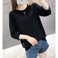 SM8045 -M'SIA Ready Stock Good Quality Women Knitted Top Women Top 七分袖针织衫