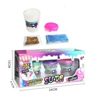 Swing Slime DIY with 3 colors Made Slimes