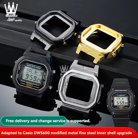 For Casio Small Square 3229 DW-5600 Modified Metal Inner Shell Stainless Steel Movement Inner Shell 