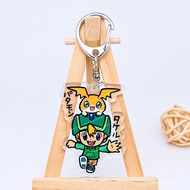 Buy2Send1~Digimon Agumon Keychain Taichi Yamato Pendant Anime Backpack Decoration
