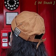 [ IN STOCK ] Men Women Skullcap, Cotton Dome Brimless Hat Unisex, Retro Solid Color Bonnet Docker Ca