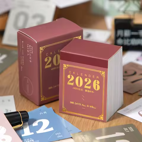 Compact 2026 Daily Planner Tear-Away 365 Day Calendar School Office Home Desk Arrangement Tool Gift 