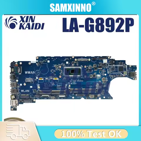 For Dell Latitude 5400 Laptop Motherboard LA-G892P i5-8365U i7-8665U 05T75M 06RVRC Notebook Mainboar