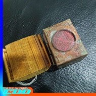 (bisa COD) al quran stambul tinta merah 30 juz wadah antik plus kaca pembesar