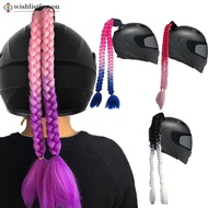 Wishlistforyou Motorcycle Helmet Colorful Braid Decoration Detachable with Sucker for Motorcycle Sco
