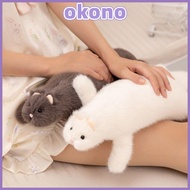 OKONO Stuffed Ferret Toy, Soft Plush Fluffy Texture Ferret Plush Pillow, Creative Gift Dense Stitchi