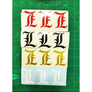 Cutting Sticker L Death Note stiker