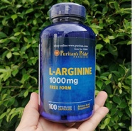 แอล-อาร์จินีน L-Arginine 1000mg 100 Capsules สนับสนุนสุขภาพเพศชายและเสริมสมรรถภาพ (Puritans Pride®)