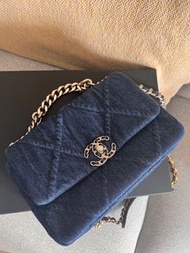 Chanel 19 small 牛仔 denim (22p vip款）