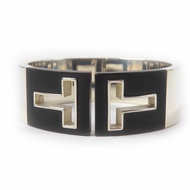 Excellent condition TIFFANY & Co. Tiffany T-Cut Out Bangle/Bracelet in AG925 Silver and Black for Wo